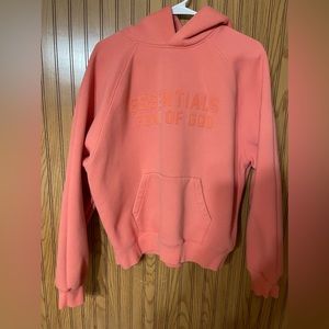 Fear of God Essentials Hoodie Coral Color Size M